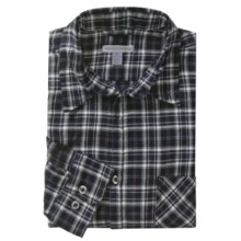 Martin Gordon Brushed Cotton Plaid Sport Shirt - Long Sleeve (For Men) in Black - Closeouts