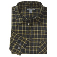 Martin Gordon Brushed Cotton Plaid Sport Shirt - Long Sleeve (For Men) in Mustard - Closeouts