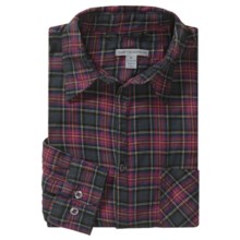 Martin Gordon Brushed Cotton Plaid Sport Shirt - Long Sleeve (For Men) in Red - Closeouts