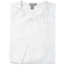 Martin Gordon Brushed Cotton T-Shirt - V-Neck, Long Sleeve (For Men) in White - Closeouts