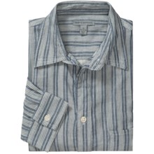 Martin Gordon Cotton Stripe Shirt - Long Sleeve (For Men) in Indigo/White - Closeouts