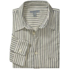 Martin Gordon Cotton Stripe Shirt - Long Sleeve (For Men) in Natural/Indigo - Closeouts