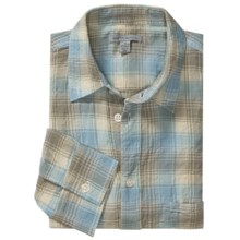 Martin Gordon Crinkle Cotton Plaid Shirt - Long Sleeve (For Men) in Blue - Closeouts