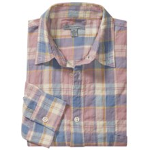 Martin Gordon Crinkle Cotton Plaid Shirt - Long Sleeve (For Men) in Pink - Closeouts