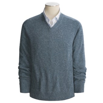 Martin Gordon Donegal Sweater - Wool Blend, V-Neck (For Men) in Blue
