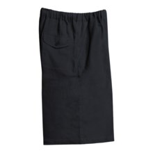 Martin Gordon Drawstring Shorts - Linen (For Men) in Black - Closeouts