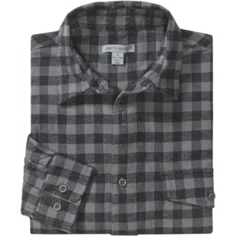 Martin Gordon Flannel Check Shirt - Long Sleeve (For Men) in Grey