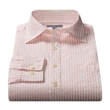 Martin Gordon Grosgrain Striped Sport Shirt - Cotton, Long Sleeve (For Men) in Pink - Closeouts