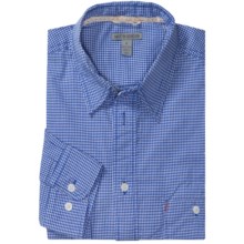 Martin Gordon Lightweight Sport Shirt - Long Sleeve (For Men) in Blue Mini Check - Closeouts