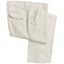 Martin Gordon Linen Pants - Flat Front (For Men) in White - Closeouts