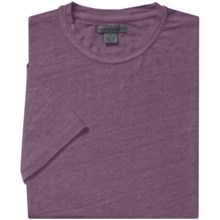Martin Gordon Linen T-Shirt - Crew Neck, Short Sleeve (For Men) in Aubergine - Closeouts