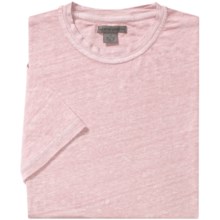 Martin Gordon Linen T-Shirt - Crew Neck, Short Sleeve (For Men) in Pink - Closeouts