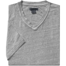 Martin Gordon Linen T-Shirt - V-Neck, Short Sleeve (For Men) in Silver - Closeouts