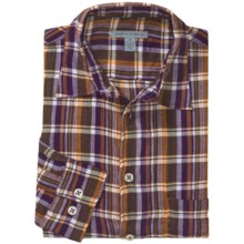 Martin Gordon Patterned Sport Shirt - Long Sleeve (For Men) in Purple/Yellow/Green - Closeouts