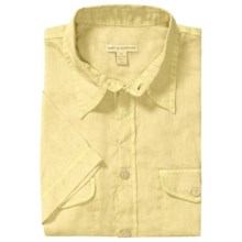 Martin Gordon Pigment- Dyed Linen Shirt - Short Sleeve (For Men) in Yellow - Closeouts