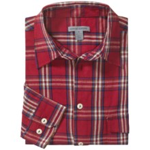 Martin Gordon Plaid Flannel Sport Shirt - Cotton, Long Sleeve (For Men) in 008 Bright Red - Closeouts
