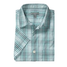 Martin Gordon Shadow Check Shirt - Short Sleeve (For Men) in Green - Closeouts