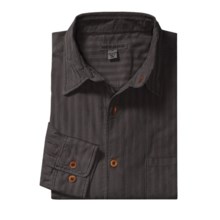 Martin Gordon Subtle Stripe Sport Shirt - Pigment-Dyed Corduroy, Long Sleeve (For Men) in Black - Closeouts