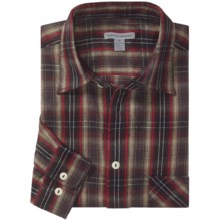 Martin Gordon Subtle Stripe Sport Shirt - Pigment-Dyed Corduroy, Long Sleeve (For Men) in Cranberry - Closeouts