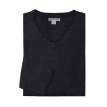 Martin Gordon V-Neck Sweater - Merino Wool (For Men) in Navy - Closeouts
