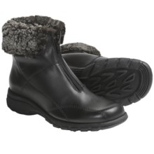 Martino Shearling Collar Boots - Waterproof, Leather (For Women) in Black - Closeouts