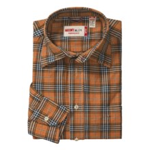 Mason’s Brushed Cotton Plaid Sport Shirt - Long Sleeve (For Men) in Orange/Black - Closeouts