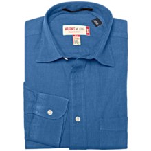 Mason’s Brushed Cotton Twill Shirt - Long Sleeve (For Men) in Blue - Closeouts