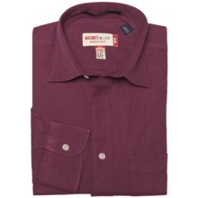 Mason’s Brushed Cotton Twill Shirt - Long Sleeve (For Men) in Burgundy - Closeouts