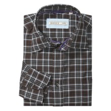 Mason’s Classic Plaid Sport Shirt - Cotton, Long Sleeve (For Men) in Black/Brown/Natural - Closeouts