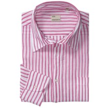 Mason’s Cotton Stripe Sport Shirt - Long Sleeve (For Men) in Red/White - Closeouts