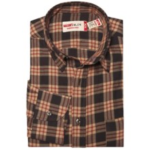 Mason’s Crinkle Cotton Plaid Shirt - Long Sleeve (For Men) in Red/Black - Closeouts