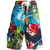Maui Waves Draw Waist Swim Trunks - Built-In Brief (For Youth Boys)