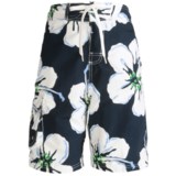 Maui Waves Draw Waist Swim Trunks - Built-In Brief (For Youth Boys)