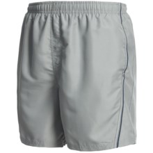 Maui Waves Solid Swim Trunks (For Men) in Grey - Closeouts