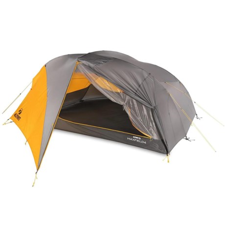 Klymit Maxfield 4 Backpacking Tent - 3-Season, 4-Person - ORANGE/GREY ( )