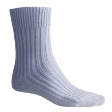 Medima Heavyweight Bed Socks - Angora Wool (For Men and Women) in Blue - Closeouts