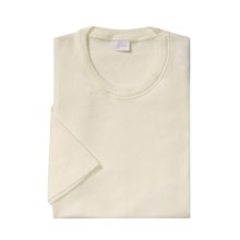 Medima Merino Wool-Angora Shirt - Extra Long, Lightweight, Short Sleeve (For Men) in White - Closeouts