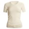 White Medima Wool-Angora Shirt - Lightweight, Short Sleeve (For Women)