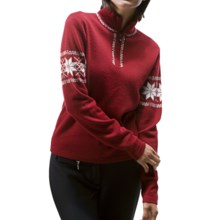 Meister Hannah Sweater - Wool, Zip Neck (For Women) in Chili Red - Closeouts