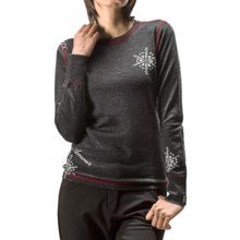 Meister Hug Me Sweater - Stretch Merino Wool (For Women) in Charcoal Heather/Rich Red - Closeouts