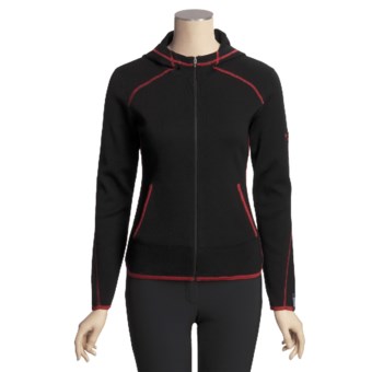 Meister Jenny Hoodie Sweater - Zip Front (For Women) in Black/Rich Red
