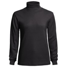 Meister Roll Neck Shirt - Combed Cotton, Long Sleeve (For Women) in Black - Closeouts
