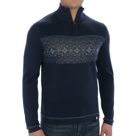 Meister Tyler Sweater Wool Blend Zip Neck For Men