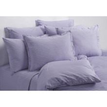 Melange Home Dobby Stripe Sheet Set - Queen, 430 Thread Count in Lavender - Closeouts