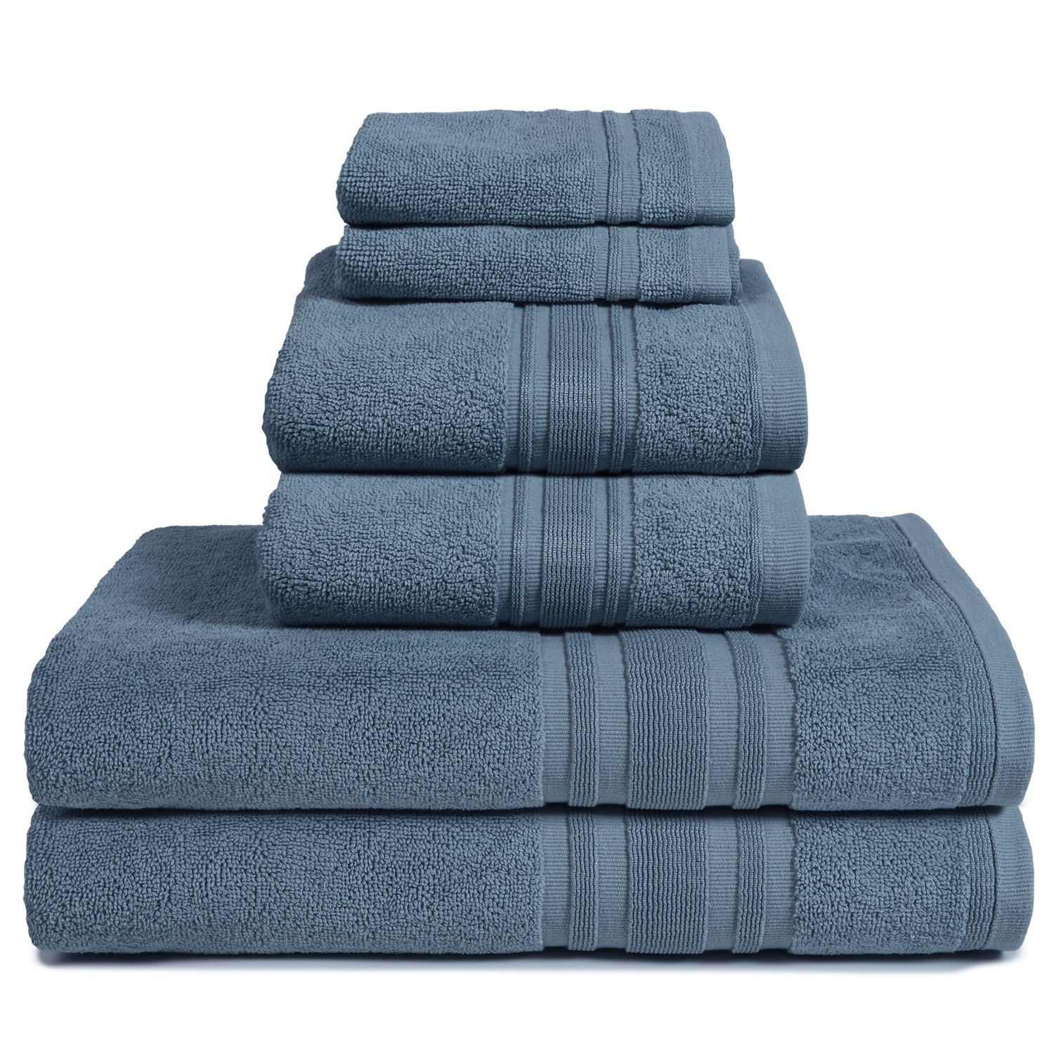 Melange Home Haute Monde Bath Towel Set Turkish Cotton, 6Piece