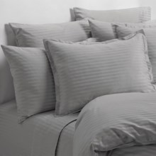 Melange Home Wide Dobby Stripe Pillowcases - King, 400 TC in Stone - Overstock