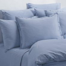 Melange Home Wide Dobby Stripe Sheet Set - Full, 400 TC in Blue - Overstock