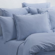 Melange Home Wide Dobby Stripe Sheet Set - Twin, 400 TC in Blue - Overstock