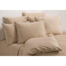 Melange Home Wide Dobby Stripe Sheet Set - Twin, 400 TC in Latte - Overstock
