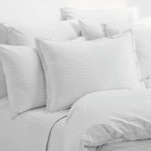 Melange Home Wide Dobby Stripe Sheet Set - Twin, 400 TC in White - Overstock